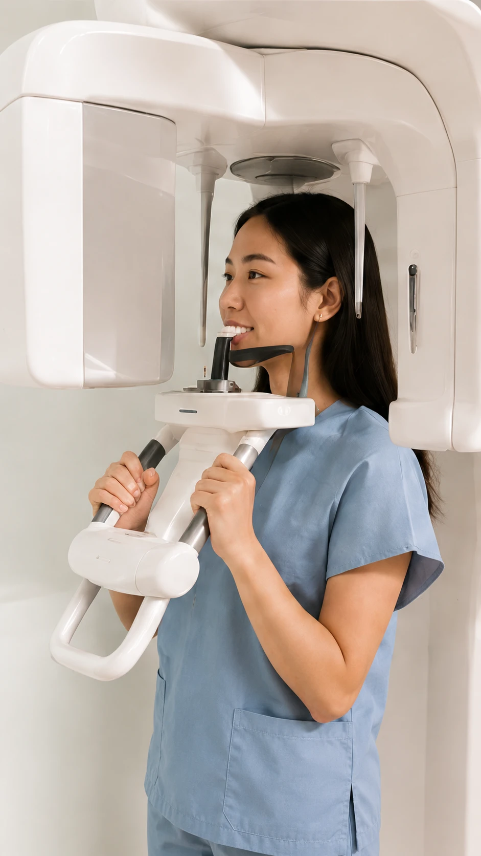 Patient taking dental X-ray at SEBARIS Aligner Studio